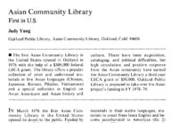 Asian Community Library: First in the U.S.