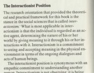 The Interactionist Position