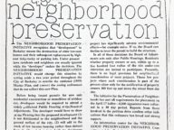 “Neighborhood Preservation” Flyer
