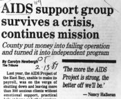 AIDS Support Group Survives a Crisis