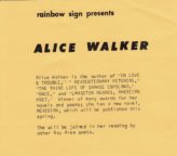 Rainbow Sign Presents Alice Walker