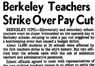 Berkeley Teachers Strike Over Pay Cut