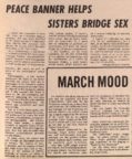 Peace Banner Helps Sisters Bridge Sex