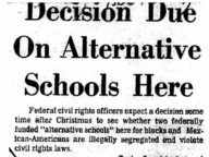 Decision Due on Alternative Schools