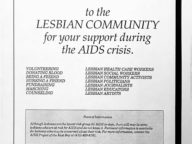 Lesbian Support during AIDS Crisis