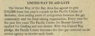 United Way To Aid Gays