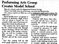 Performing Arts Group Creates Model School