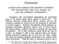 Alternative Schools for Minority Students