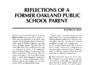 Reflections of a Former Oakland Public School Parent
