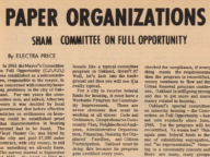 Paper Organizations: Sham Committee on Full Opportunity