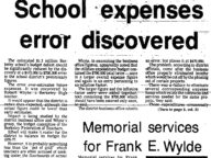 School Expenses Error Discovered