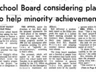 School Board Considering Plan to Help Minority Achievement