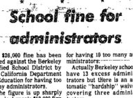 School Fine For Administrators