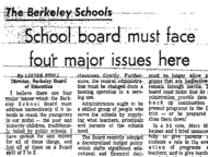 School Board Must Face Four Major Issues Here